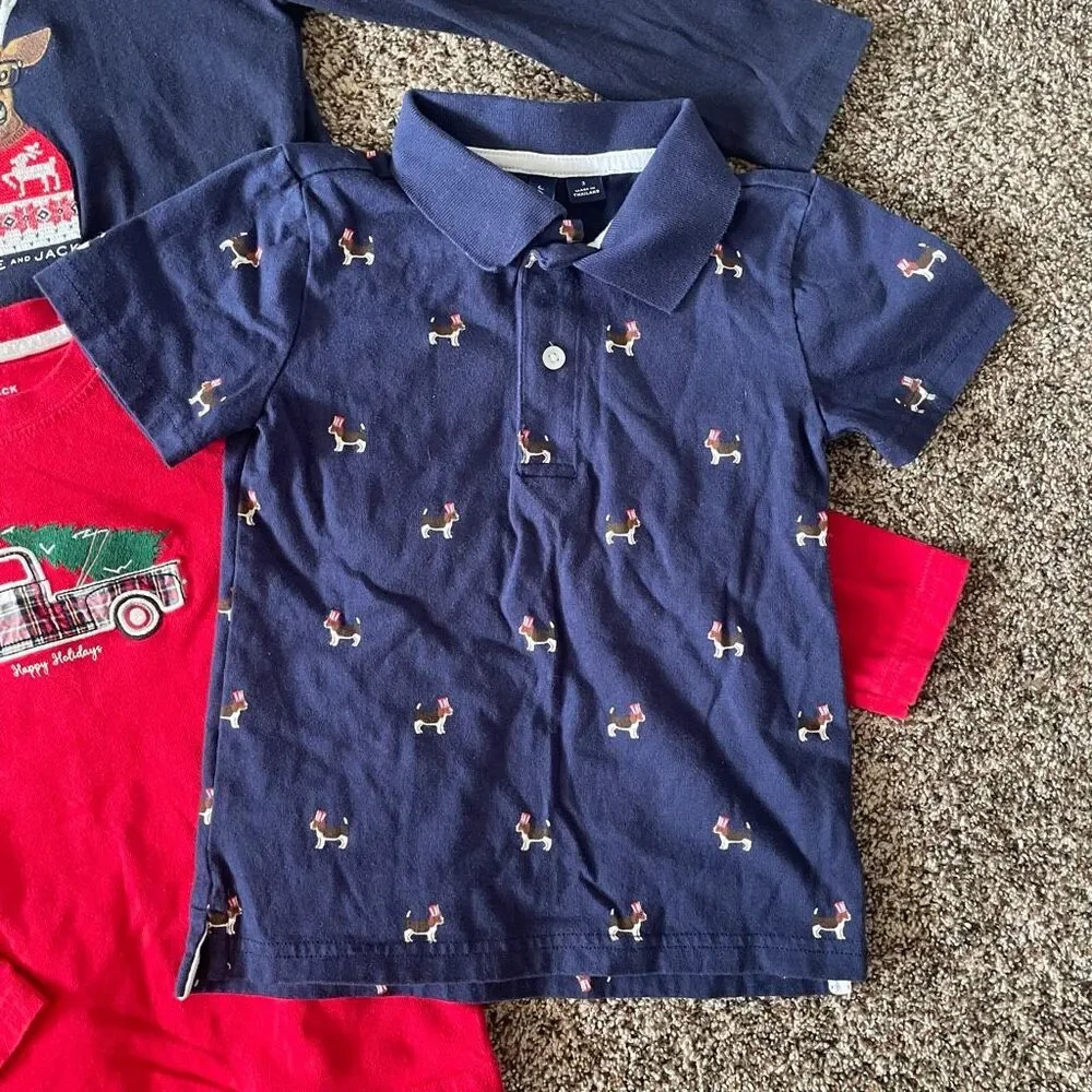 3T Janie and Jack boys seasonal holiday shirt bundle